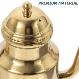 Luxshiny Ölflasche Ölspender Soßenkanne 24oz Ölkanne Ölbehälter Saucenkanne Golden Fettkanne Saucenspender Essigspender Saucenkrug Topf Essig Flasche Spender Saucen Sojasauce Behälter Orangensaft