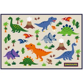 Skater VS1-A Leisure Sheet, S, Dinosaurus, 23.6 x 35.4 inches (60 x 90 cm)