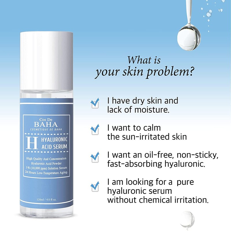 Pure Hyaluronic Acid Serum (120ml 4.0fl oz.) Facial Moisturizer for