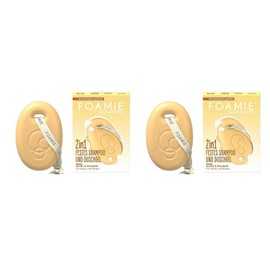 Foamie 2-in-1 Solid Shampoo & Shower, Vanilla Almond Milk Fragrance 80g 2 packs Foamie 2-in-1 Solid Shampoo & Shower, 2 pieces / 포미 2 in 1 고체 샴푸 앤 샤워 젤 바닐라 아몬드 밀크 향 80g 2팩 Foamie 2-in-1 Solid Shampoo & Shower, 2개
