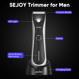 Sejoy Hair Trimmer for Men Electric Ball Trimmer Wet/Dry Body Shaver Waterproof
