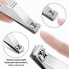 Gjinxi Straight Toenail Clippers Stainless Steel Flat Nail Clipper Set,