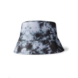 Nirvana Unisex Black and Grey Tie-Dye Bucket Hat | Classic Logo Hat for Adults | Casual Rock Band Headwear | Grungey Sun Protection Accessory