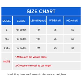 Car Cover Waterproof All Weather for Automobiles, 6 Layers Outdoor Full Exterior Cover Rain Sun UV Snowproof Protection with Zipper Cotton, Mirror Pocket for Sedan (173-183 inch)