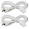 White PC IEC Power Cable 2m Ac 250V 10A Australian