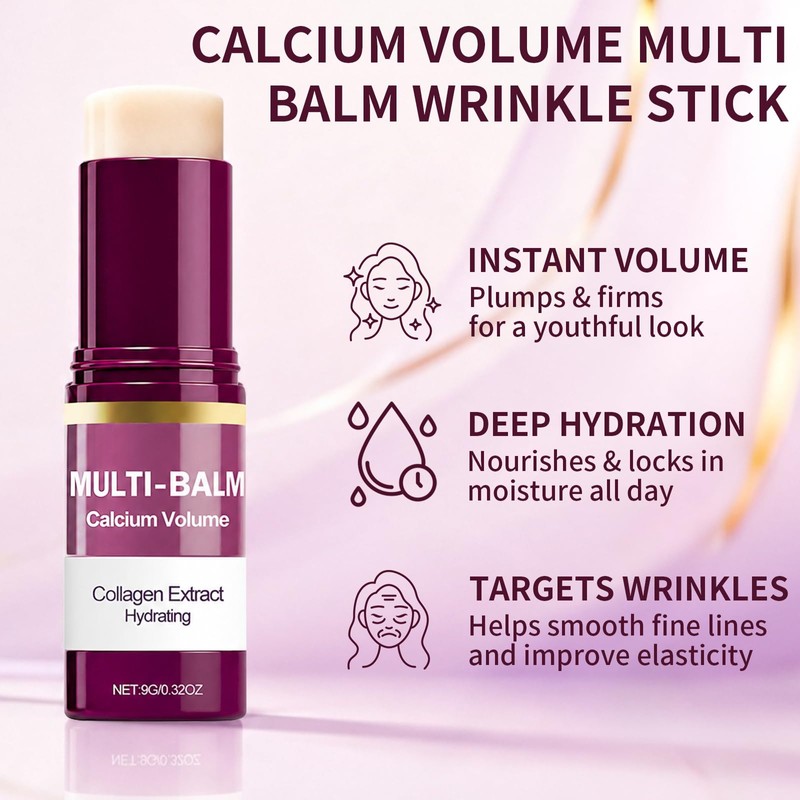 Calcium Multi Balm Stick, Moisturing Stick for Eyes, Neck, Face(0.32oz)