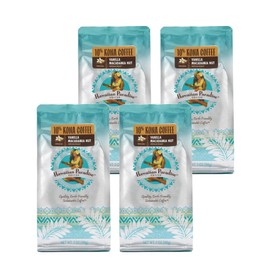 Hawaiian Paradise Cohee 10% Kona Vanilla Macadamia 6.8 oz x 4 (Powder) Medium Roast Medium Ground