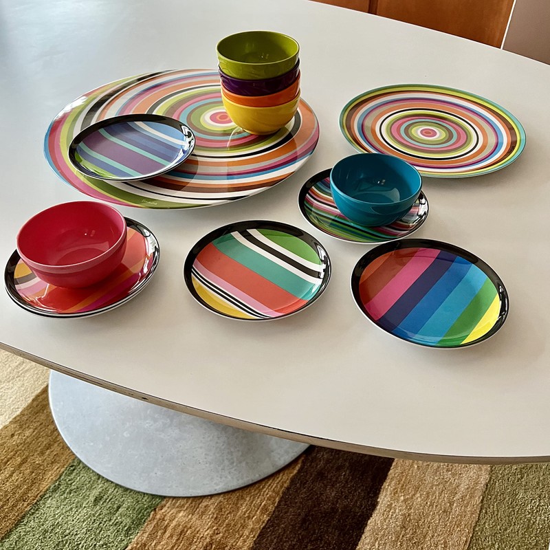 French Bull Melamine Assorted Plates-6 Piece Set -Melamine Dinnerware-Platter, Serving,