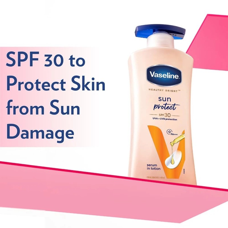 Vaseline Healthy Bright SPF30 Sun Protection Body Lotion 400ml Moisturizer