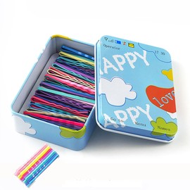 50 pcs Bobby Pins with Cute Tin Box Packaging Hair Clips for Girls and Women of All Hair Types for Styling Updo Hair Buns