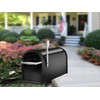 Architectural Mailboxes Chadwick Galvanized Steel Post Mount Mailbox, 8950B-10, Black,