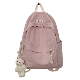 Woman Kawaii Backpack Cute Bags Casual Travel Holds 14 Inch Laptop Backpack for College Backpack Casual Daypack (Pink)