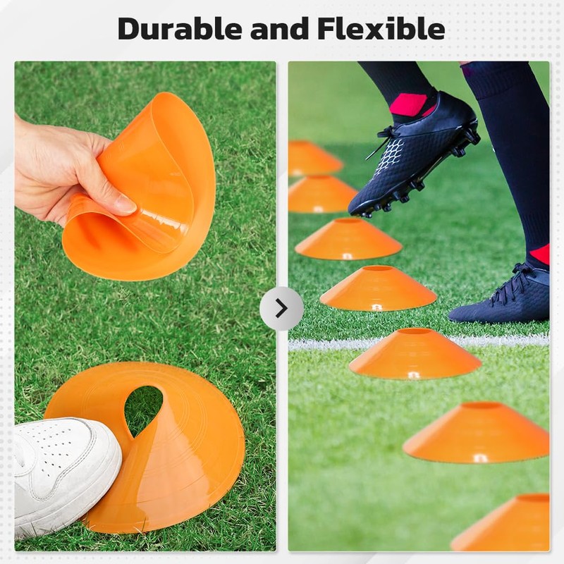 GHB Soccer Cones 25/50/100 Pack Disc Soccer Sport Cones Training