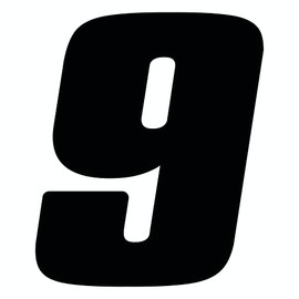 Dirt Digits DD43B-9 Black 4" High-Gloss Precision Die Cut Vinyl Number 9, 3 Pack