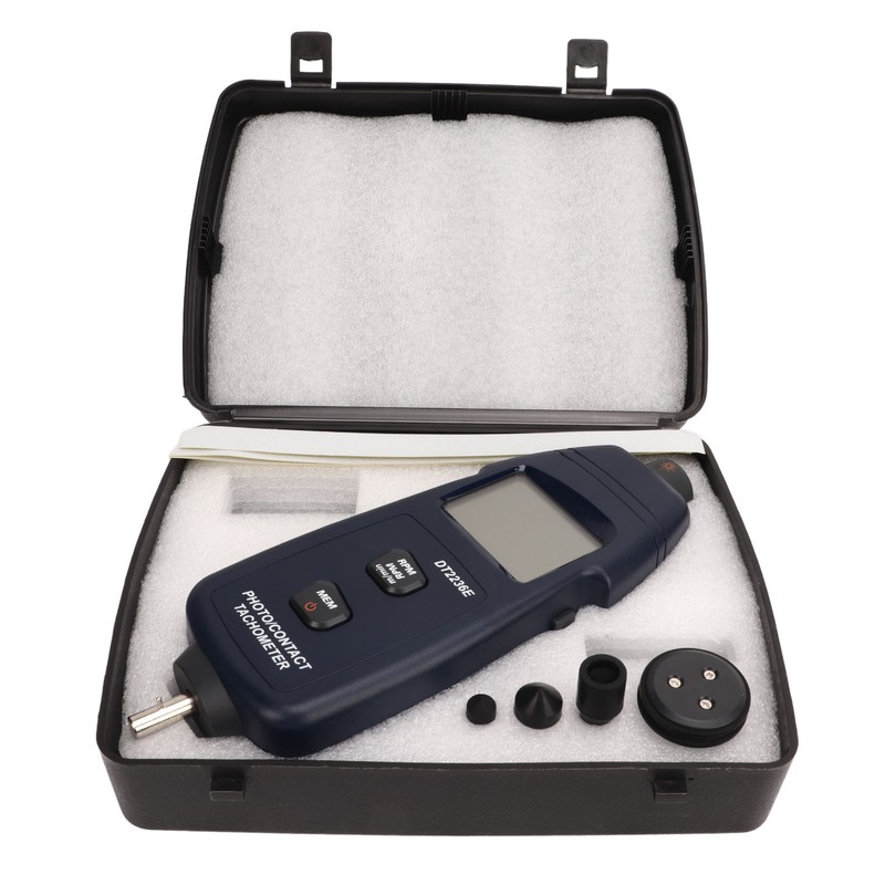 Digital Tachometer Handheld White Backlit Auto Data Save Non Contact