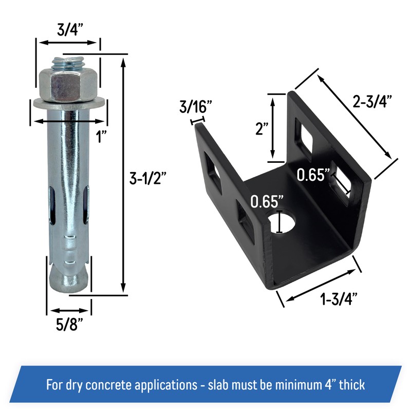 Mobile Home Concrete Slab Anchors with Expansion Bolt Set for