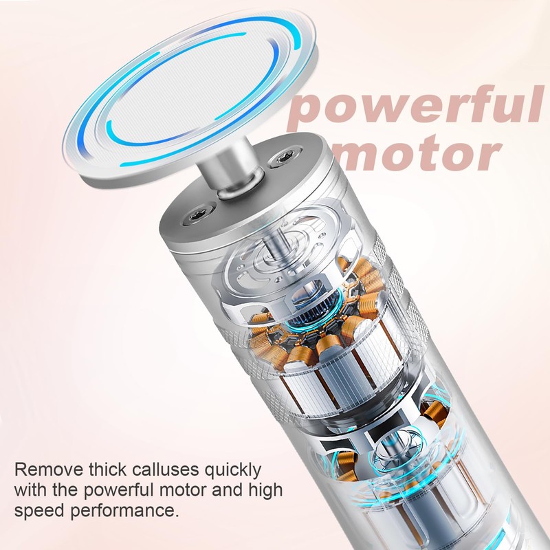 Kredioo Electric Foot Callus Remover 5 in 1 Glass Nail