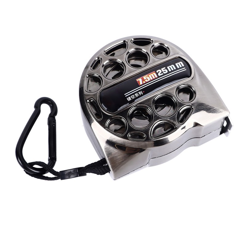 7.5M Nickel Plated Tape Measure Waterproof Rust Resistant Portable Hollow