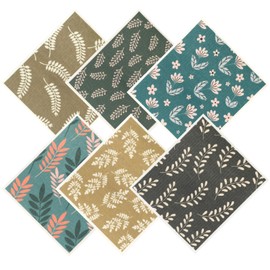 ktxaby 6 Pack Swedish Dishcloths Super Absorbent Washable Swedish Dish Towels,Reusable Floral Paper Towels for Cleaning Kitchen Dishes(02)