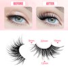 7P-CZ-A02 Clear Band Half Eyelashes, Cat Eye, 15 mm Short