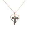 Collares de Mujer de Corazón Acero Inoxidable Cadena con Dije