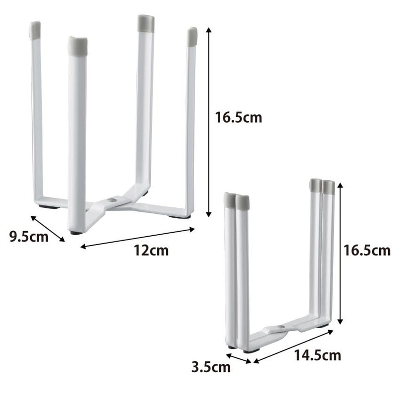 Yamazaki Poly Bag Holder, White, Approx. W 4.7 x D
