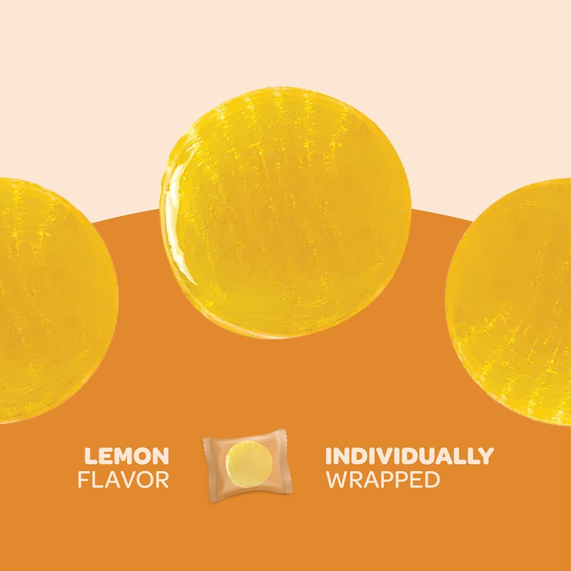 Sugar-Free Lemon Hard Candy - 1 Pound Pack (About 80