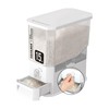 TAYAMA 33 lbs. Capacity Rice Dispenser Grain Storage Container, White