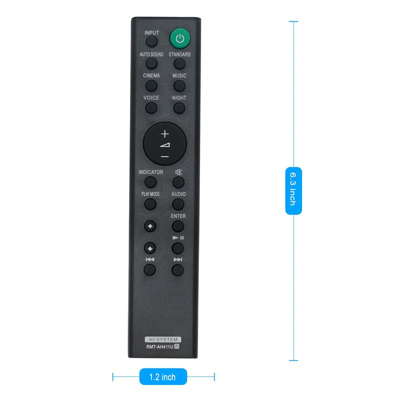 RMT-AH411U Replacement Remote Control Applicable for Sony Sound Bar HT-S100F