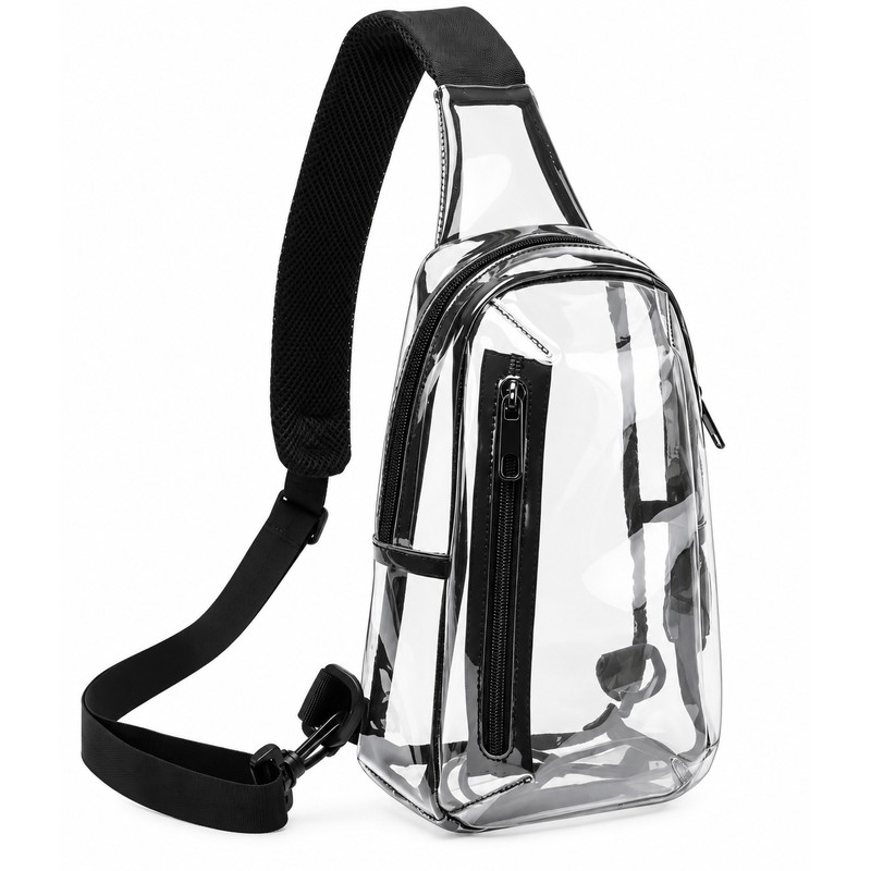 Transparent Waist Bag Clear Sling Belt Bag – PVC Crossbody