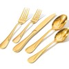 KINGSTONE 20 Piece Teardrop Silverware Set for 4, 18/10 Stainless