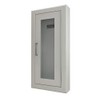 Larsens 2409-R4 Semi-Recessed Fire Extinguisher Cabinet-White Baked Enamel by Larsens