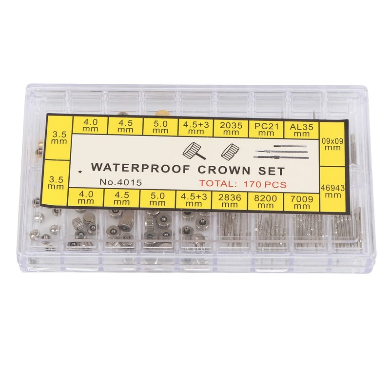 Akozon Watch Stem Extender + Crowns Accessory Repairing Replacement Tool