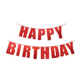 Red Happy Birthday Party Kid Supplies for Women Men