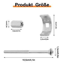 Furniture Connectors, 6 Pieces Worktop Connectors, 100mm Wood Connectors, Furniture Connector Screws, Connectors, Connecting Screw, for Worktop