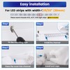Muzata 10Pack 3.3FT/1M Plus-Size Spotless V Shape LED Channel Silver