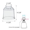 Aspen Creative 23176-60-4 Contemporary Style Clear Replacement Glass Shade, 2-1/4"