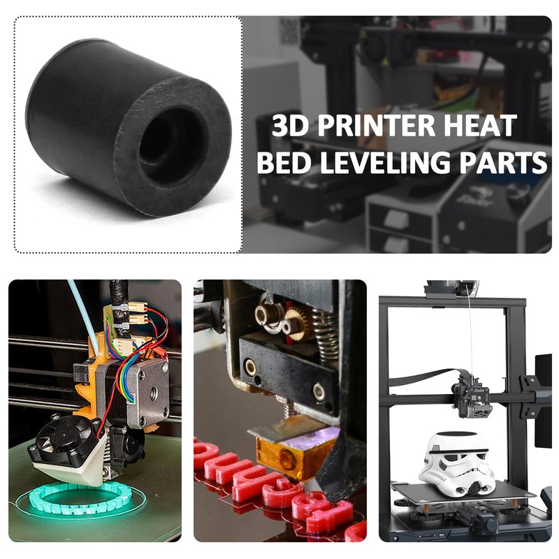 Litoexpe 12 Pcs 3D Printer Silicone Solid Bed Mounts, 3D