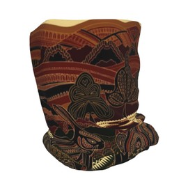 African Tribal Art Multifunction Beanie Hats for Women Men Slouchy Knit Beanie Hat Winter Hat Scarf Stretch Skull Cap