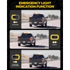 Xprite Amber Rooftop Emergency Strobe Light Bar, US Flag Beacon