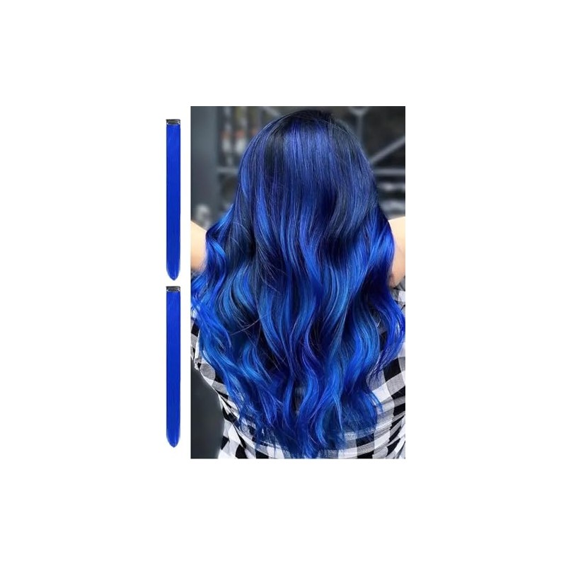 2 x Clip-In Hair Extension Highlights Streaks, Colourful Hair Highlights