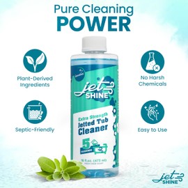 Zinnabee Jetted Tub Cleaner for Jacuzzi, Bathtubs, Whirlpools - 1 Pack, 16oz Sage Scented Jacuzzi Tub Cleaner to Help Clean Dirt and Soap Buildup, 5 Cleanings per Bottle