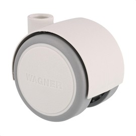 Wagner Design 01670401 Soft Furniture Castor Diameter 40 mm Height 45 mm Papyrus White/Grey Load Capacity 35 kg