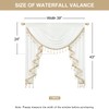 VOGOL White Sheer Valance with Shining Beaded, 39 Inches Wide