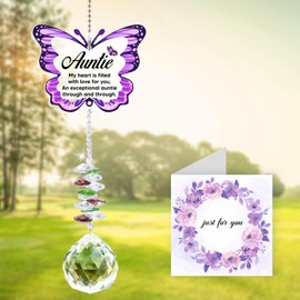 Auntie Christmas Best Gifts, Gifts for Auntie from Niece Nephew Sun Catchers, Aunt Auntie Birthday Gifts, Mothers Day Christmas Aunt Gifts from Niece Nephew,Presents for Auntie