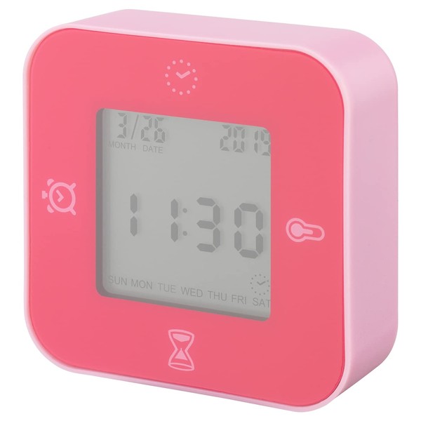 KLOCKIS Clock/Thermometer/Alarm/Timer - Pink 105.597.14