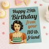 Funny Birthday Cards for Women, Happy 29th Birthday Card, Best