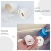 ARTIBETTER Toilet Bowl Bolt Covers 6pcs Round Plastic Caps White