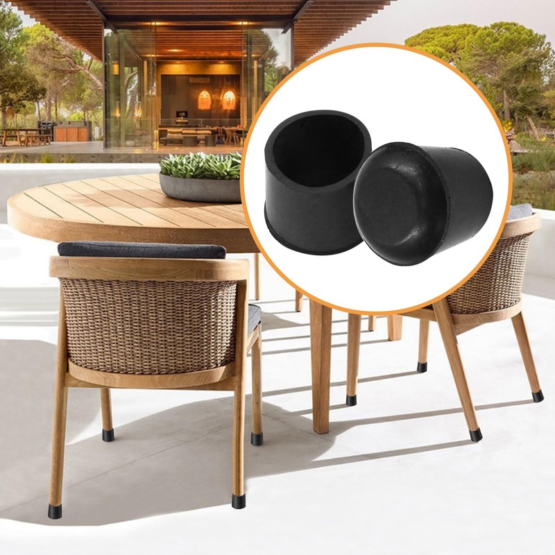 Piutouyar Round PVC Rubber Furniture Covers, 28mm / 1-1/8 Inches