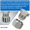 72PCS JIC Cap and Plug Set, 37 Degree Flare Threads